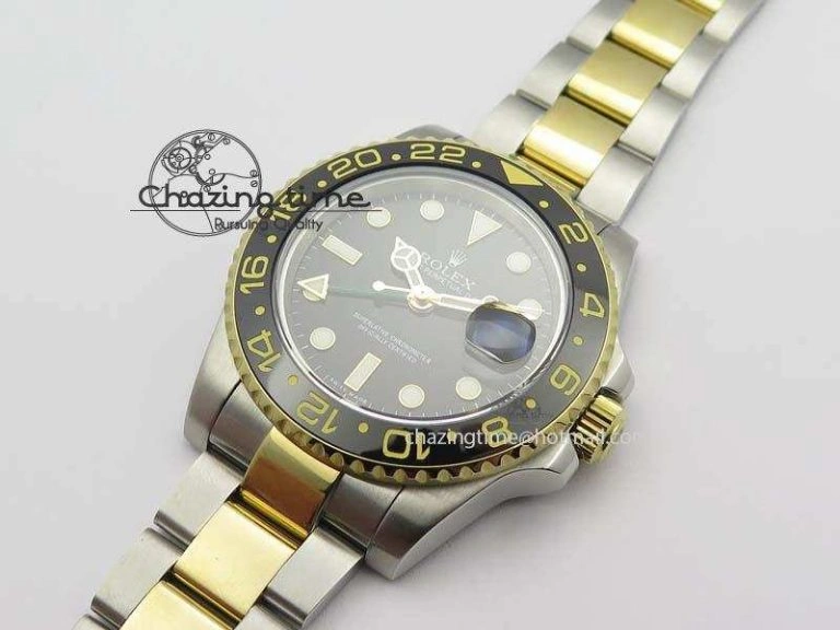 TimelessDesign GMT-Master II 116713LN SS YG Bp-Maker Black Dial Ceramic Bezel On SS YG Bracelet A 3772