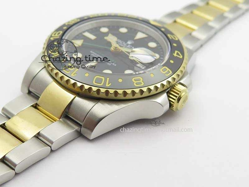 TimelessDesign GMT-Master II 116713LN SS YG Bp-Maker Black Dial Ceramic Bezel On SS YG Bracelet A 3772
