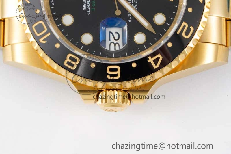 Modern GMT Master II 116718 LN 904L SS APF 1:1 Best Edition Black Dial on YG Bracelet VR3186 CHS 2037