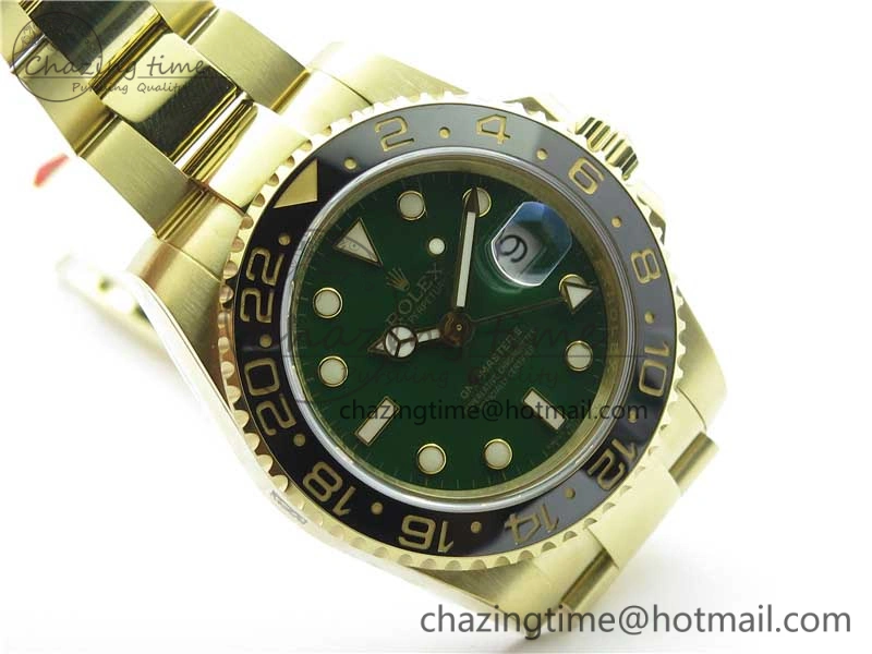 GMT Master II 116718 LN Black Ceramic 316L Steel GMF 1:1 Best Edition Green Dial on YG Bracelet A Fashionable 2960