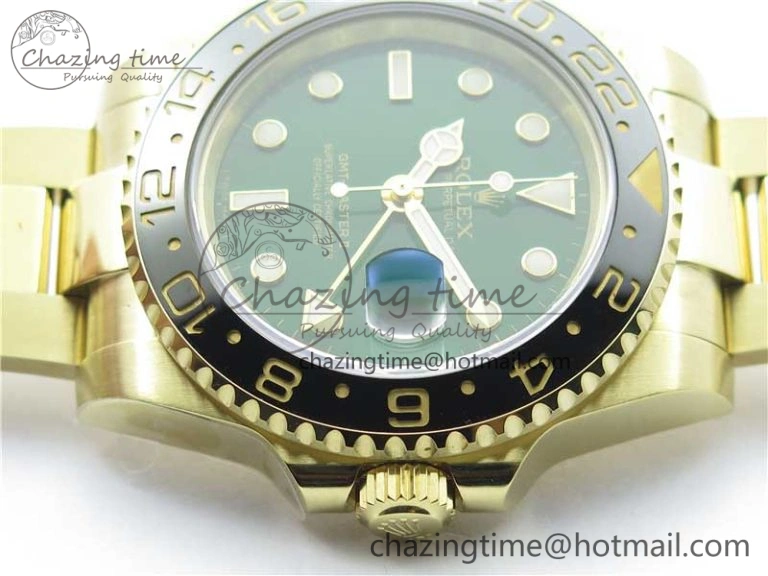 GMT Master II 116718 LN Black Ceramic 316L Steel GMF 1:1 Best Edition Green Dial on YG Bracelet A Fashionable 2960
