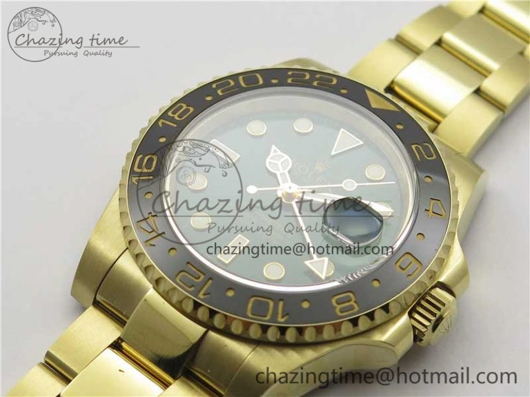 GMT Master II 116718 LN Black Ceramic 316L Steel GMF 1:1 Best Edition Green Dial on YG Bracelet A Fashionable 2960