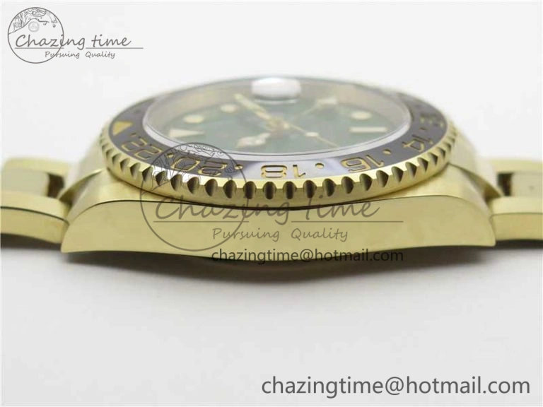 GMT Master II 116718 LN Black Ceramic 316L Steel GMF 1:1 Best Edition Green Dial on YG Bracelet A Fashionable 2960