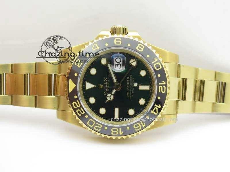 TechFriendly GMT-Master II 116718LN YG Bp-Maker Green Dial Ceramic Bezel On YG Bracelet A 3777
