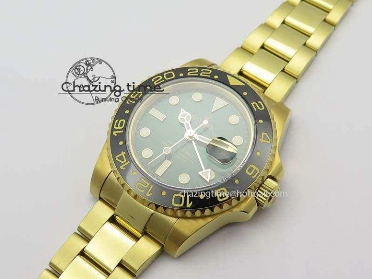TechFriendly GMT-Master II 116718LN YG Bp-Maker Green Dial Ceramic Bezel On YG Bracelet A 3777