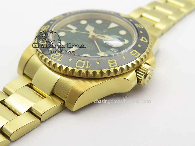 TechFriendly GMT-Master II 116718LN YG Bp-Maker Green Dial Ceramic Bezel On YG Bracelet A 3777