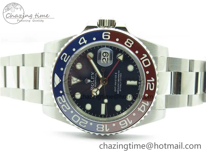 GMT Master II 116719 BLNR Real Ceramic 904L SS Noob 1:1 Best Edition Blue Dial on SS Bracelet A3285 V11 (Correct Hand Stack) DailyWear 2871