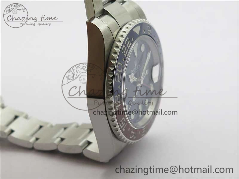 GMT Master II 116719 BLNR Real Ceramic 904L SS Noob 1:1 Best Edition Blue Dial on SS Bracelet A3285 V11 (Correct Hand Stack) DailyWear 2871