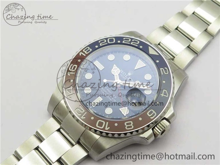 GMT Master II 116719 BLNR Real Ceramic 904L SS Noob 1:1 Best Edition Blue Dial on SS Bracelet A3285 V11 (Correct Hand Stack) DailyWear 2871