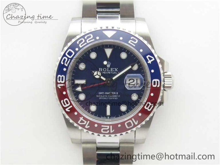 SunProtective GMT-Master II 116719 BLRO 904L BP Maker 1:1 Best Edition Blue Dial On 904L Oyster Bracelet A3285 (Correct Hand Stack) 2518