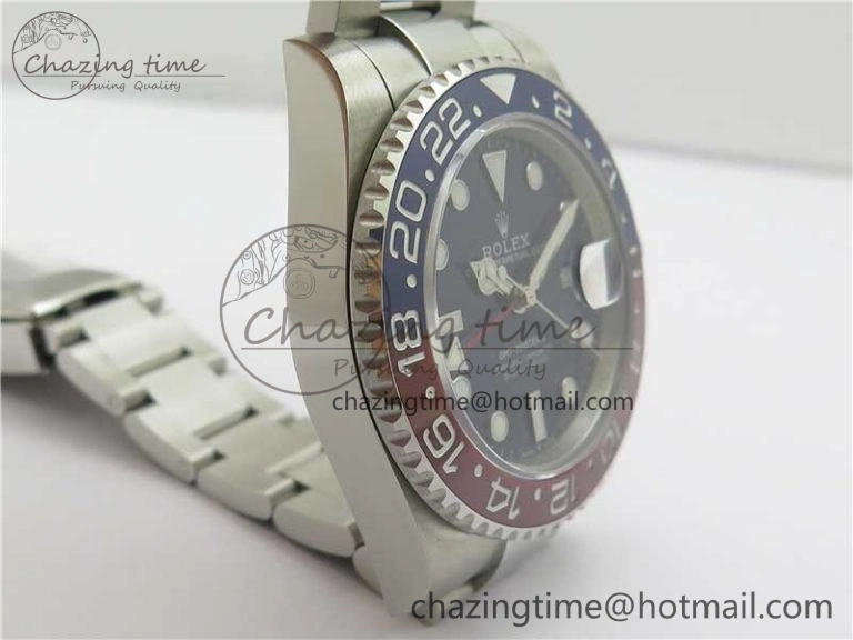 SunProtective GMT-Master II 116719 BLRO 904L BP Maker 1:1 Best Edition Blue Dial On 904L Oyster Bracelet A3285 (Correct Hand Stack) 2518