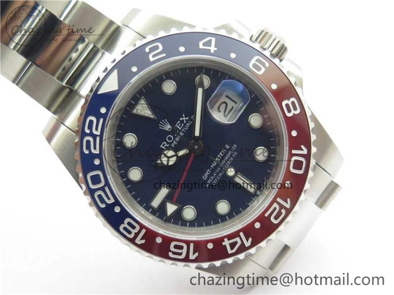SunProtective GMT-Master II 116719 BLRO 904L BP Maker 1:1 Best Edition Blue Dial On 904L Oyster Bracelet A3285 (Correct Hand Stack) 2518