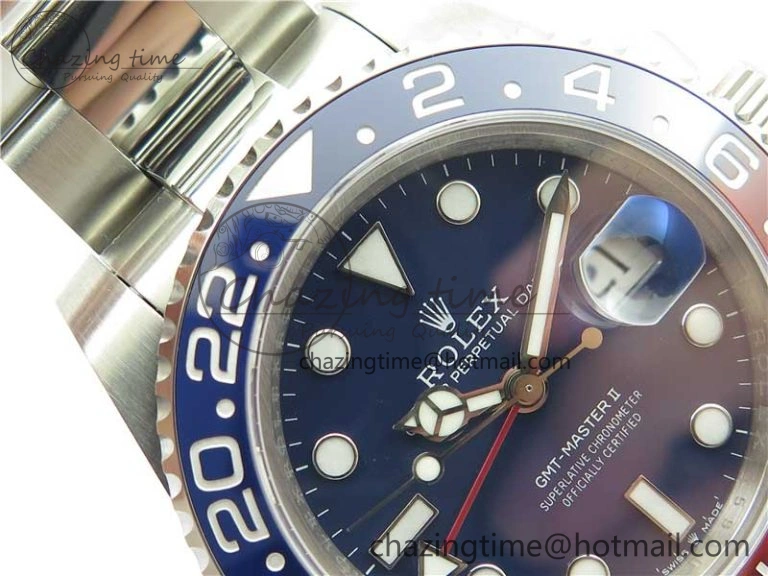 SunProtective GMT-Master II 116719 BLRO 904L BP Maker 1:1 Best Edition Blue Dial On 904L Oyster Bracelet A3285 (Correct Hand Stack) 2518