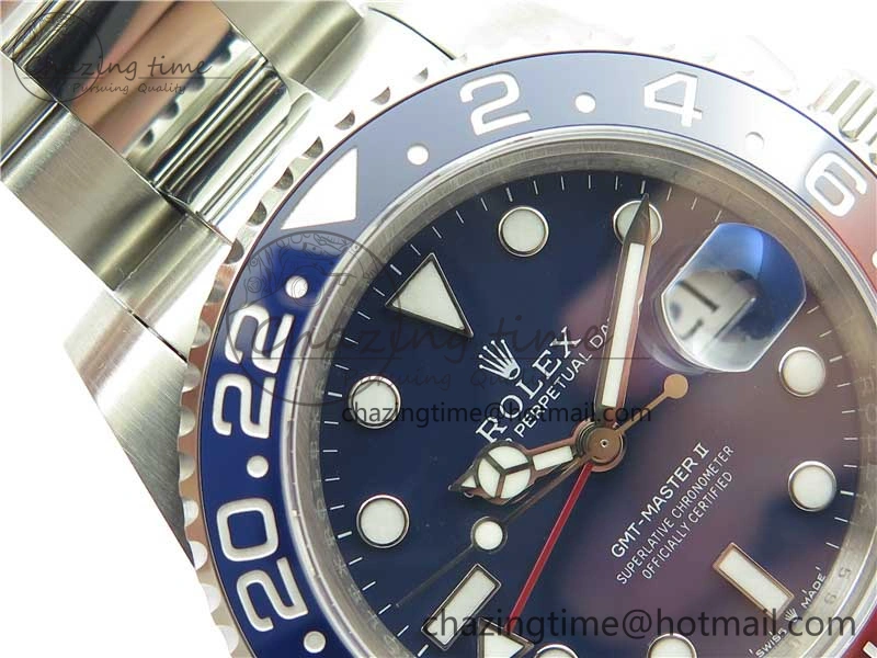 SunProtective GMT-Master II 116719 BLRO 904L BP Maker 1:1 Best Edition Blue Dial On 904L Oyster Bracelet A3285 (Correct Hand Stack) 2518
