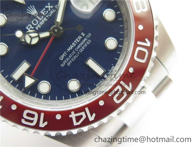 SunProtective GMT-Master II 116719 BLRO 904L BP Maker 1:1 Best Edition Blue Dial On 904L Oyster Bracelet A3285 (Correct Hand Stack) 2518