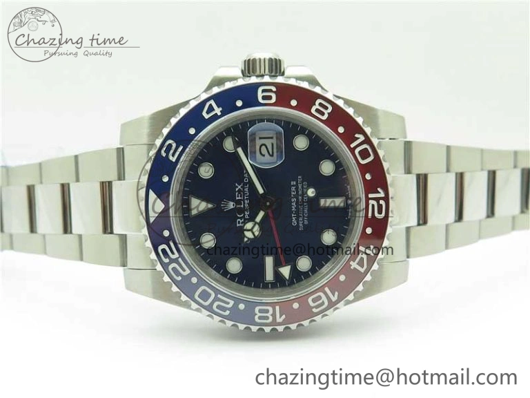 SunProtective GMT-Master II 116719 BLRO 904L BP Maker 1:1 Best Edition Blue Dial On 904L Oyster Bracelet A3285 (Correct Hand Stack) 2518
