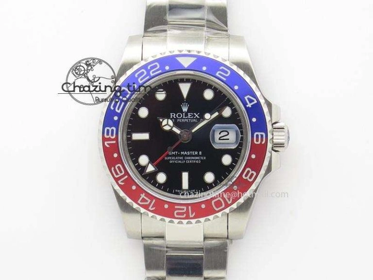 WaterResistant GMT-Master II 116719 BLRO Black Dial On SS Bracelet A2836 Bp Maker 4019