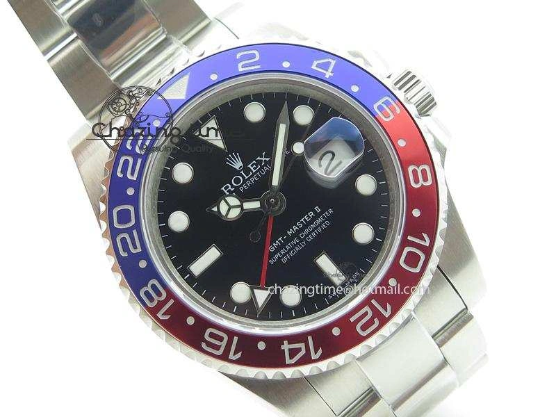 WaterResistant GMT-Master II 116719 BLRO Black Dial On SS Bracelet A2836 Bp Maker 4019