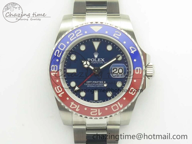 WeatherProof GMT Master II 116719 BLRO Ceramic DJF Best Edition Blue Dial on Bracelet A 3359