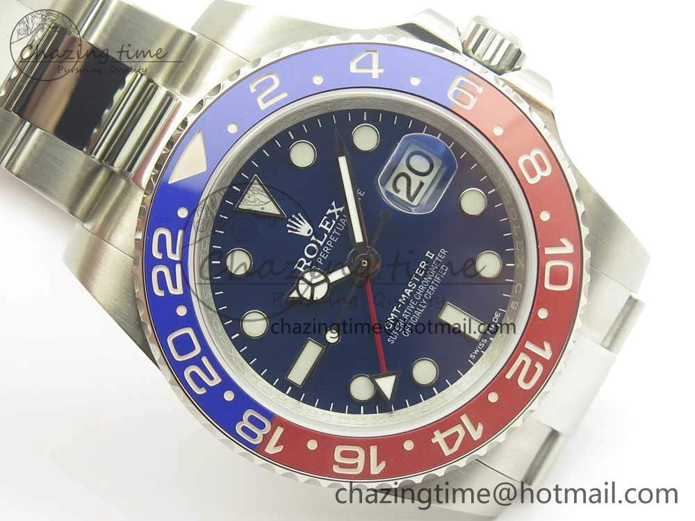 WeatherProof GMT Master II 116719 BLRO Ceramic DJF Best Edition Blue Dial on Bracelet A 3359