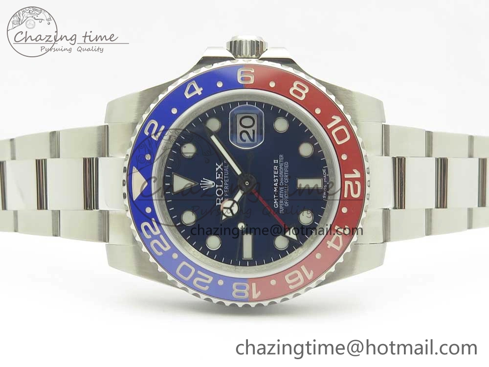 WeatherProof GMT Master II 116719 BLRO Ceramic DJF Best Edition Blue Dial on Bracelet A 3359