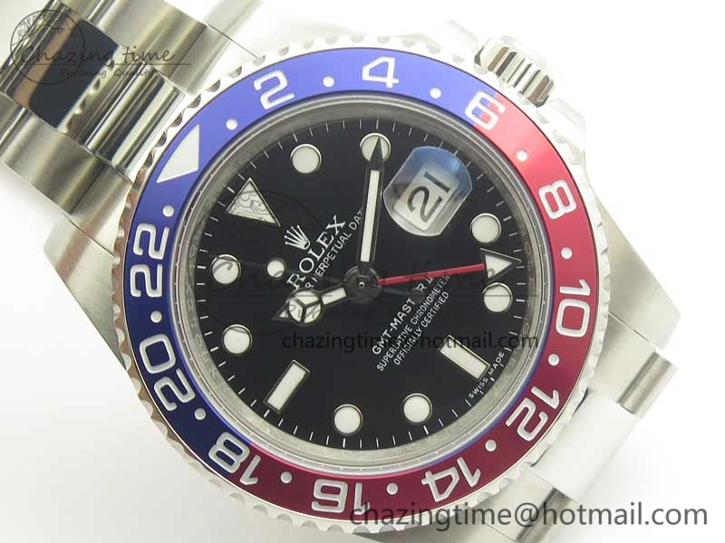 ZipUp GMT Master II 116719 BLRO GMF 904L Steel Edition Black Dial on Bracelet A 3387