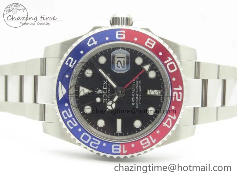 ZipUp GMT Master II 116719 BLRO GMF 904L Steel Edition Black Dial on Bracelet A 3387