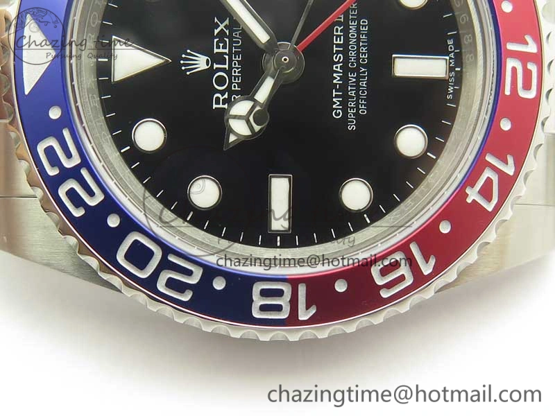 ZipUp GMT Master II 116719 BLRO GMF 904L Steel Edition Black Dial on Bracelet A 3387