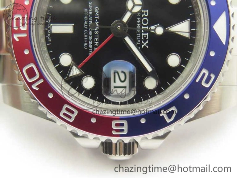 ZipUp GMT Master II 116719 BLRO GMF 904L Steel Edition Black Dial on Bracelet A 3387