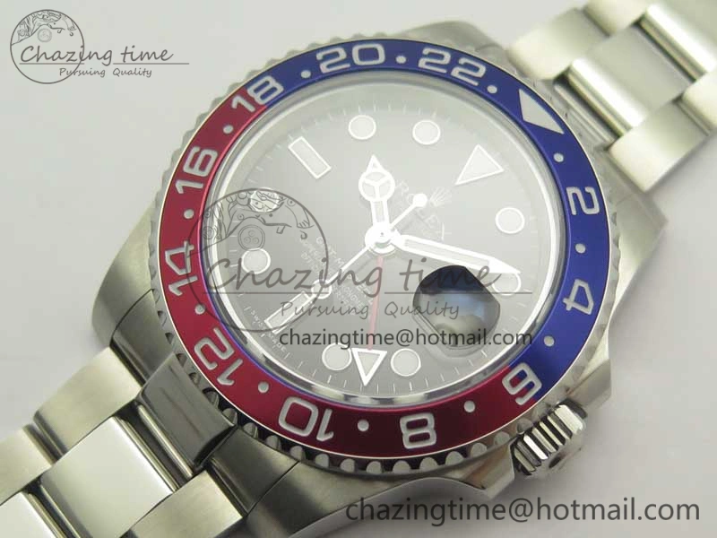 ZipUp GMT Master II 116719 BLRO GMF 904L Steel Edition Black Dial on Bracelet A 3387