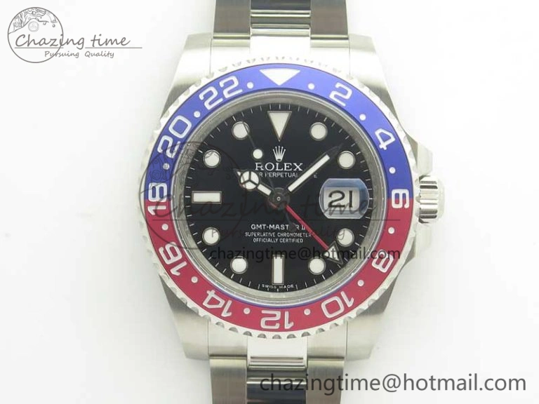 ZipUp GMT Master II 116719 BLRO GMF 904L Steel Edition Black Dial on Bracelet A 3387