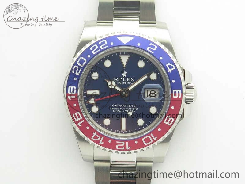 GMT Master II 116719 BLRO GMF 904L Steel Edition Blue Dial on Bracelet A SunProtective 3385