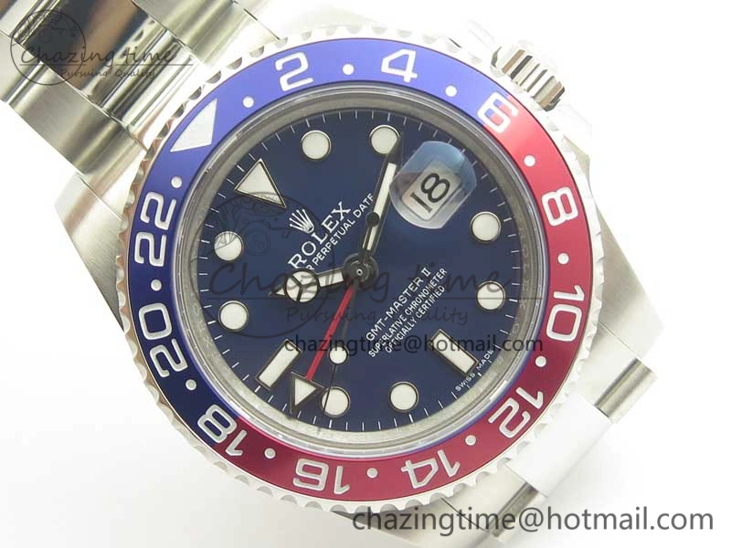 GMT Master II 116719 BLRO GMF 904L Steel Edition Blue Dial on Bracelet A SunProtective 3385