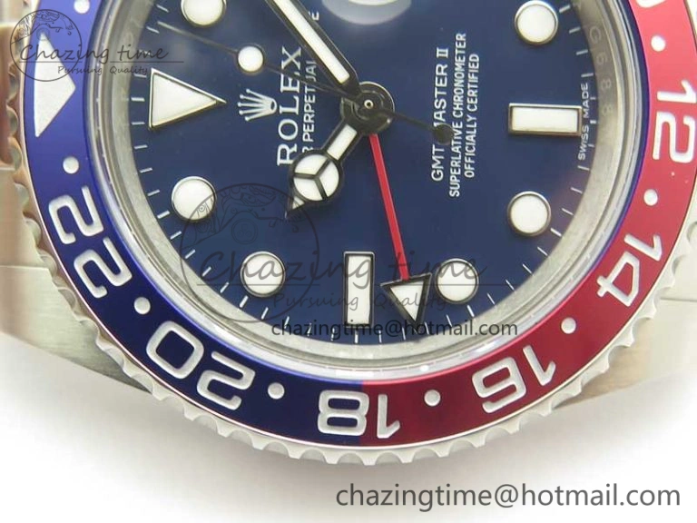 GMT Master II 116719 BLRO GMF 904L Steel Edition Blue Dial on Bracelet A SunProtective 3385