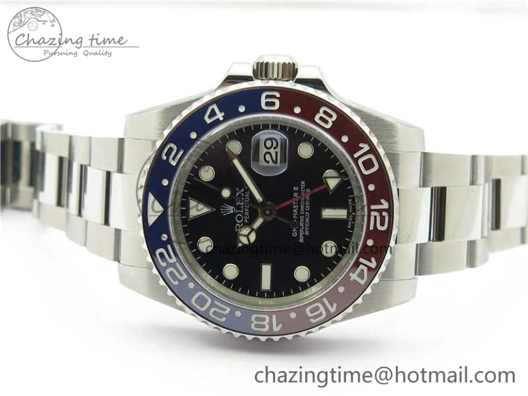 GMT-Master II 116719 BLRO Red Blue Ceramic 904L 1:1 Noob Best Edition Black Dial SA3186 V11 CHS Compact 2872