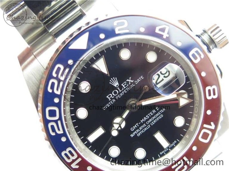 GMT-Master II 116719 BLRO Red Blue Ceramic 904L 1:1 Noob Best Edition Black Dial SA3186 V11 CHS Compact 2872