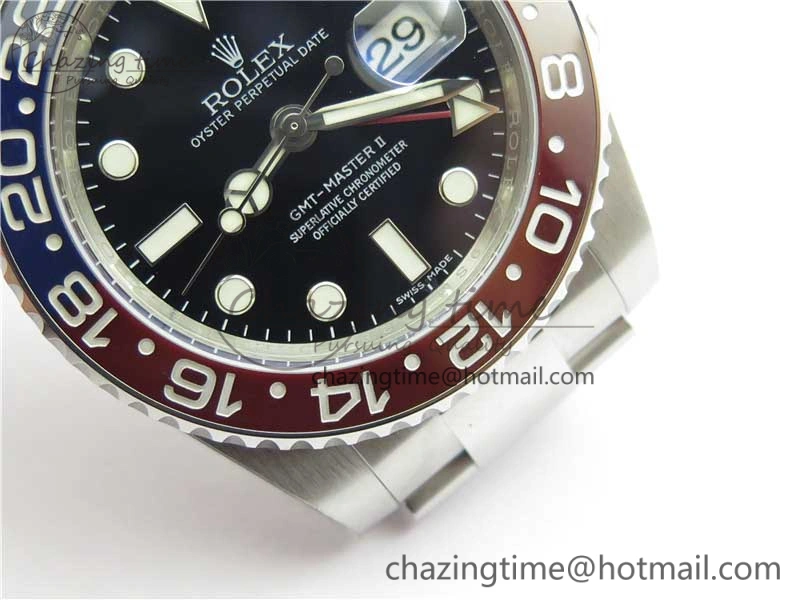 GMT-Master II 116719 BLRO Red Blue Ceramic 904L 1:1 Noob Best Edition Black Dial SA3186 V11 CHS Compact 2872
