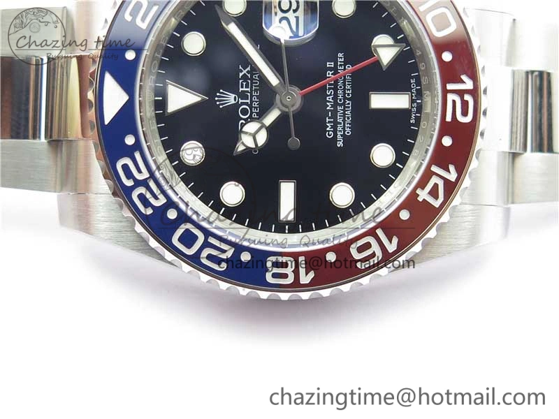 GMT-Master II 116719 BLRO Red Blue Ceramic 904L 1:1 Noob Best Edition Black Dial SA3186 V11 CHS Compact 2872