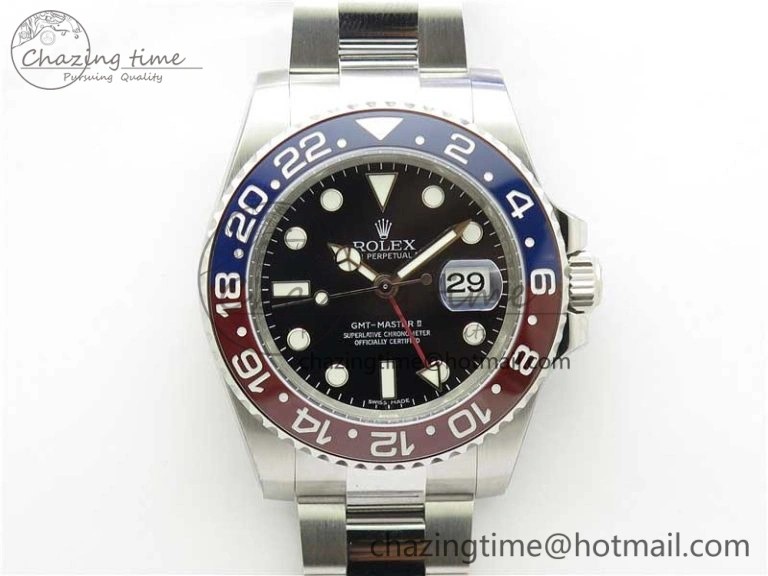 GMT-Master II 116719 BLRO Red Blue Ceramic 904L 1:1 Noob Best Edition Black Dial SA3186 V11 CHS Compact 2872