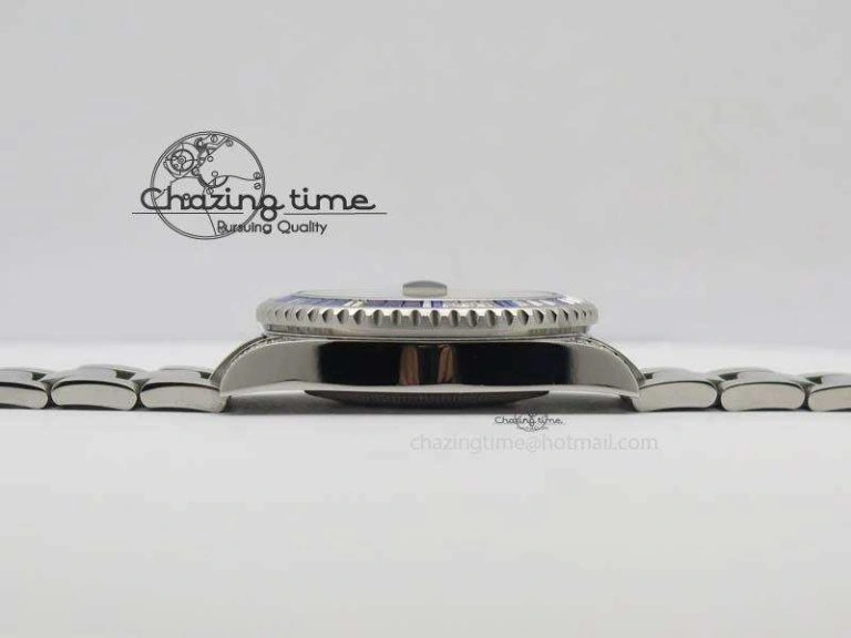 UrbanStyle GMT-Master II 116759 SS Bp-Maker Blue Ruby Crystal Black Dial On SS Bracelet A 3768
