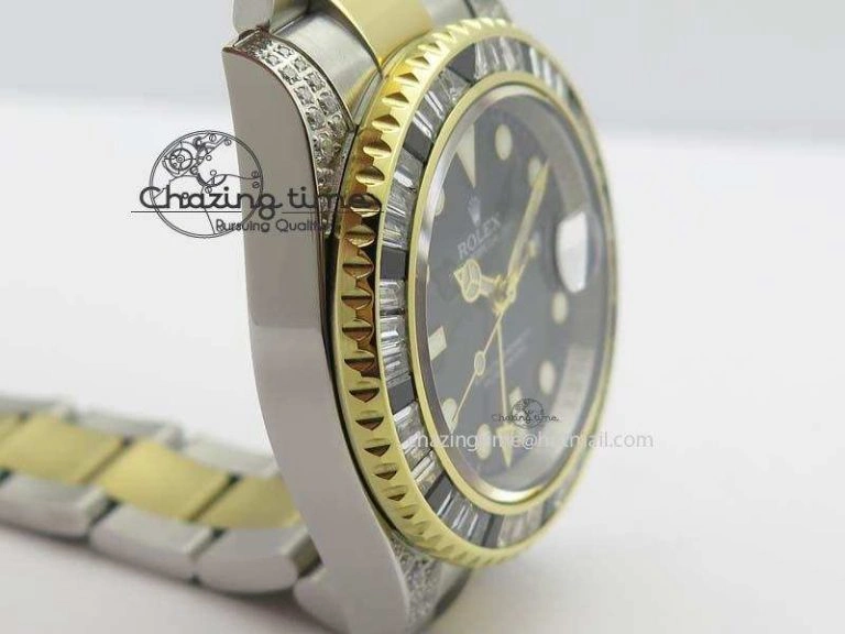 Upgraded GMT-Master II 116759 SS YG Bp-Maker Black Ruby Crystal Black Dial On SS YG Bracelet A 3770