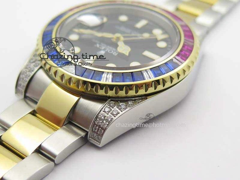 GMT-Master II 116759 SS YG Bp-Maker Blue Red Ruby Crystal Black Dial On SS YG Bracelet A Supportive 3771