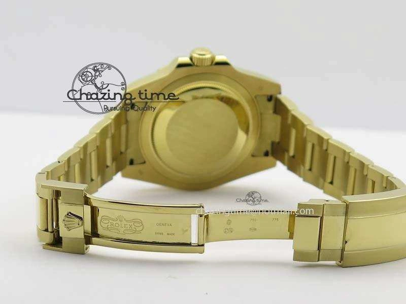 ComfortFit GMT-Master II 116759 YG Bp-Maker Blue Red Ruby Crystal Bezel Black Dial On YG Bracelet A 3776