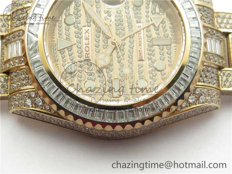 HighQuality GMT Master II 116769 BRIL Full Diamonds RG TWF Best Edition A 2991
