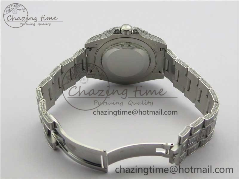 Minimalist GMT Master II 116769 BRIL Full Diamonds Watch TWF Best Edition A 2992