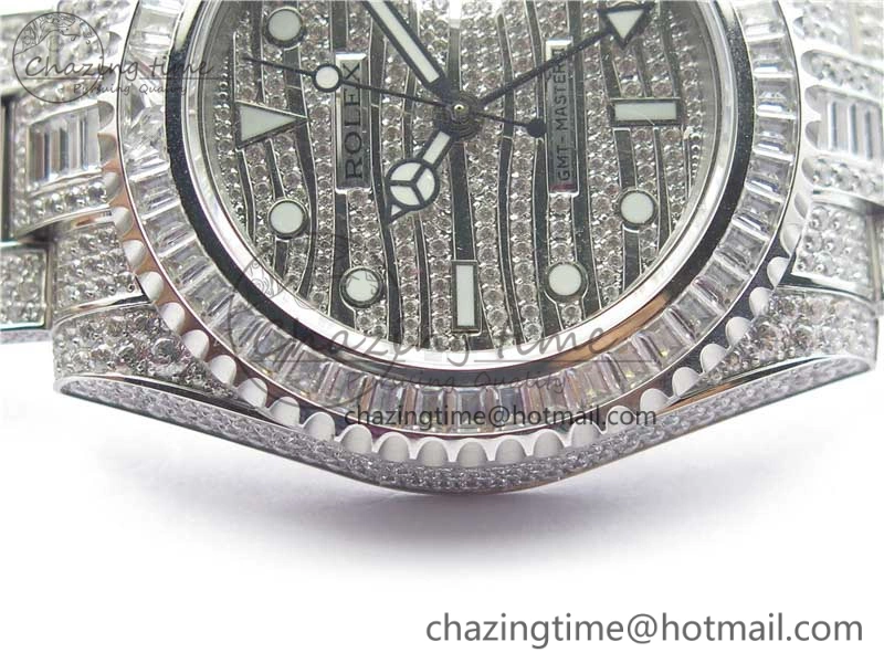Minimalist GMT Master II 116769 BRIL Full Diamonds Watch TWF Best Edition A 2992