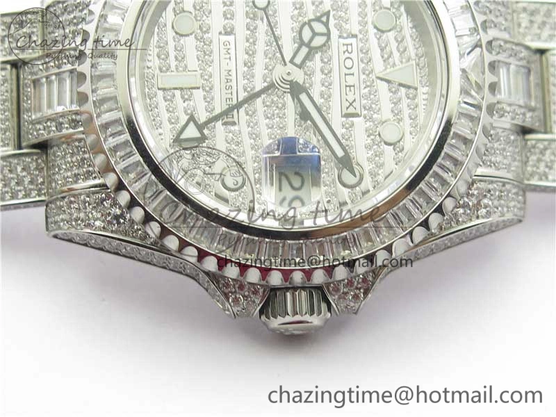 Minimalist GMT Master II 116769 BRIL Full Diamonds Watch TWF Best Edition A 2992