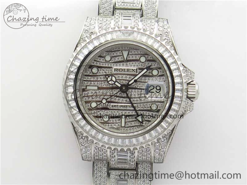 Minimalist GMT Master II 116769 BRIL Full Diamonds Watch TWF Best Edition A 2992