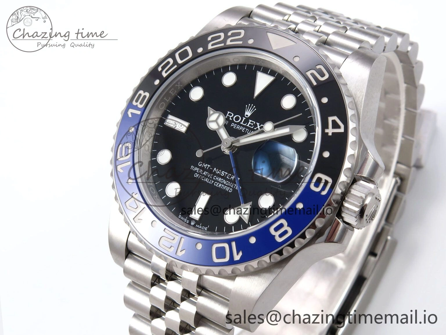 Contemporary GMT-Master II 126710 BLNR 904L EWEF 1:1 Best Edition on SS Jubilee Bracelet SH3285 CHS 1066