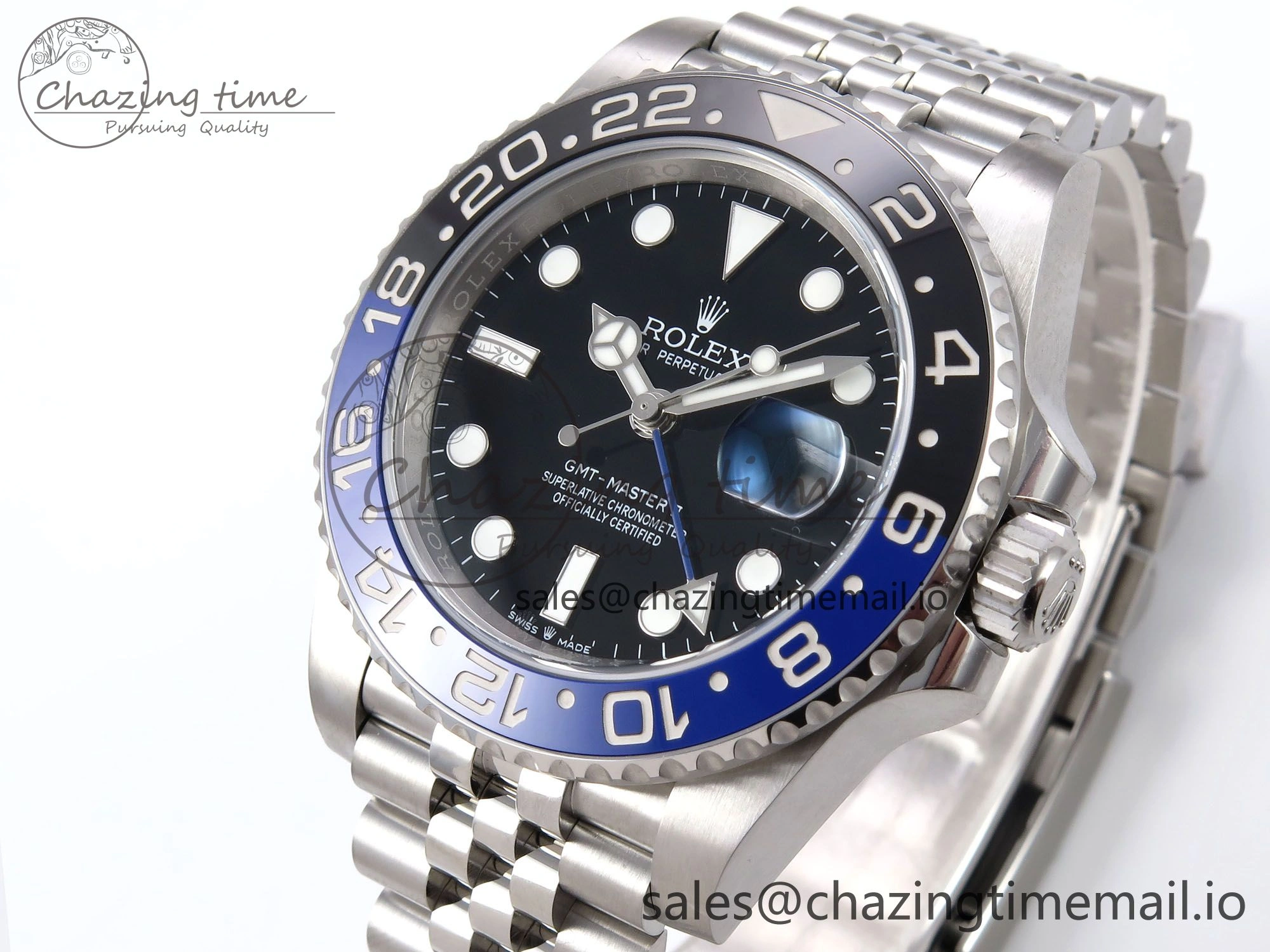 Contemporary GMT-Master II 126710 BLNR 904L EWEF 1:1 Best Edition on SS Jubilee Bracelet SH3285 CHS 1066